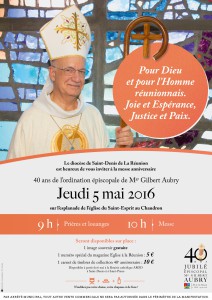 affiche 40 épiscopat Mgr Aubry