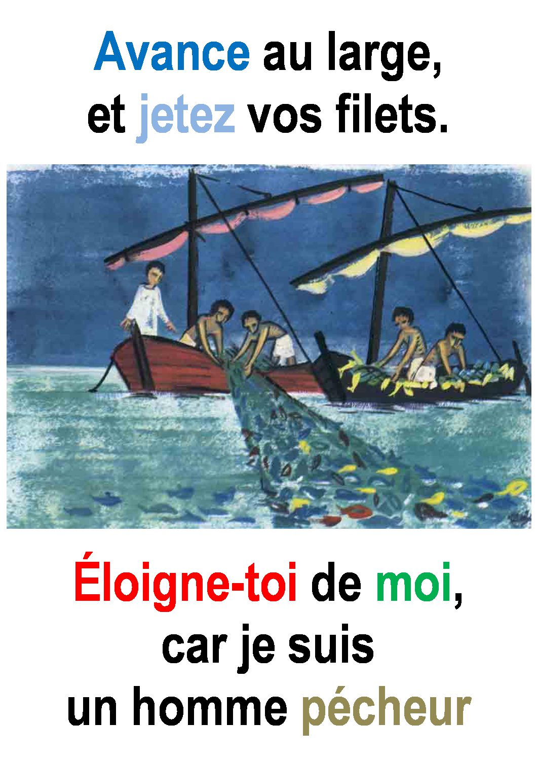 5ième Dimanche du Temps Ordinaire (Luc 5,1-11) : « Avance au large. » (Francis Cousin) | Sedifop