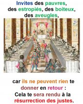 22ième Dimanche du Temps Ordinaire – par Francis COUSIN (St Luc 14,1.7-14)