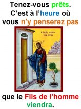 1er Dimanche de l’Avent – par Francis COUSIN (Mt 24, 37-44)